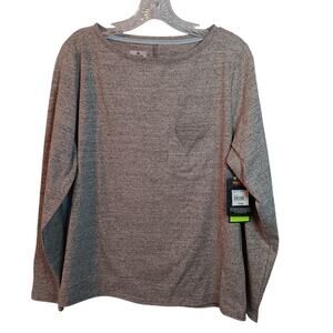 NWT Ridgewear Toughwear Long Sleeve Rounded Neck Gray Top Size L